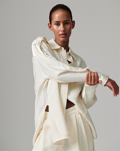 Day Birger et Mikkelsen - Norma Contrast Linen Skjorte - Jet Stream